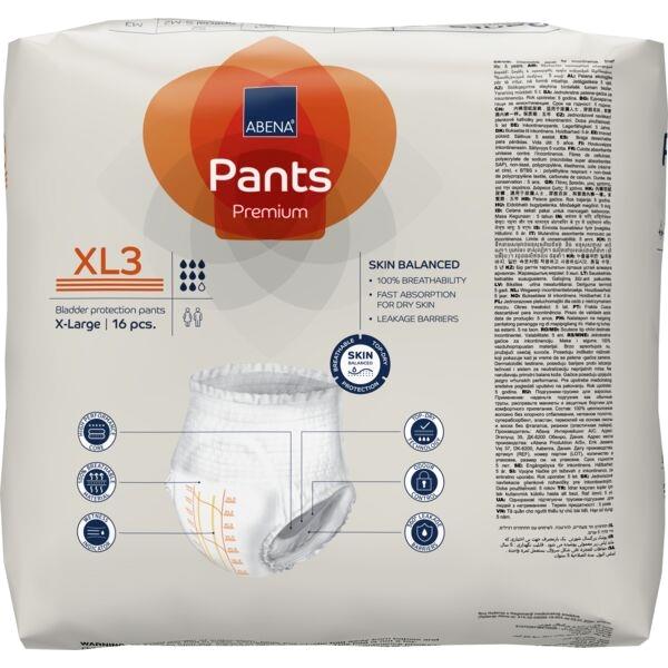 ABENA Pants XL3 – 16 Unités | Culotte Pull-Up Jetable Adulte Premium | Protection Discrète Taille Extra Large
