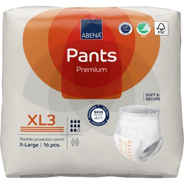 ABENA Pants XL3 – 16 Unités | Culotte Pull-Up Jetable Adulte Premium | Protection Discrète Taille Extra Large